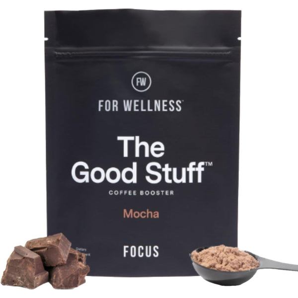 the Good Stuff Focus – Mocha Coffee Booster | Nootropic Collagen Creamer with Mcts for Focus, Energy & Wellness | Non-Dairy, Keto-Friendly, 30 Servings