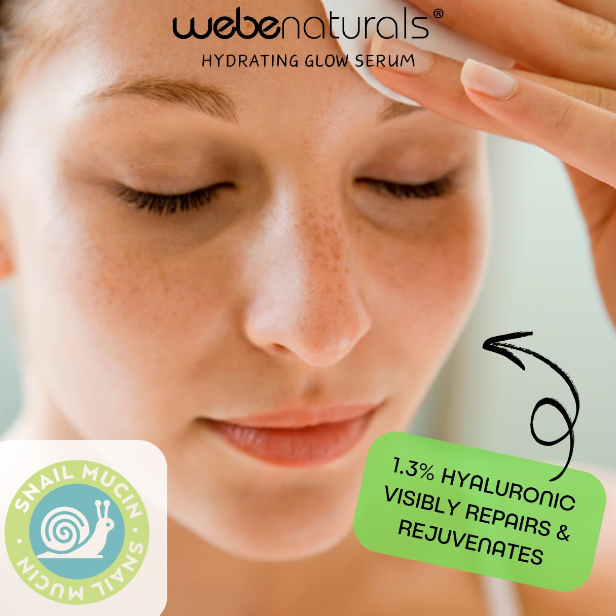WEBE 94% Snail Mucin Hydrating Glow Serum – 50ml | Deep Hydration & Radiant Skin