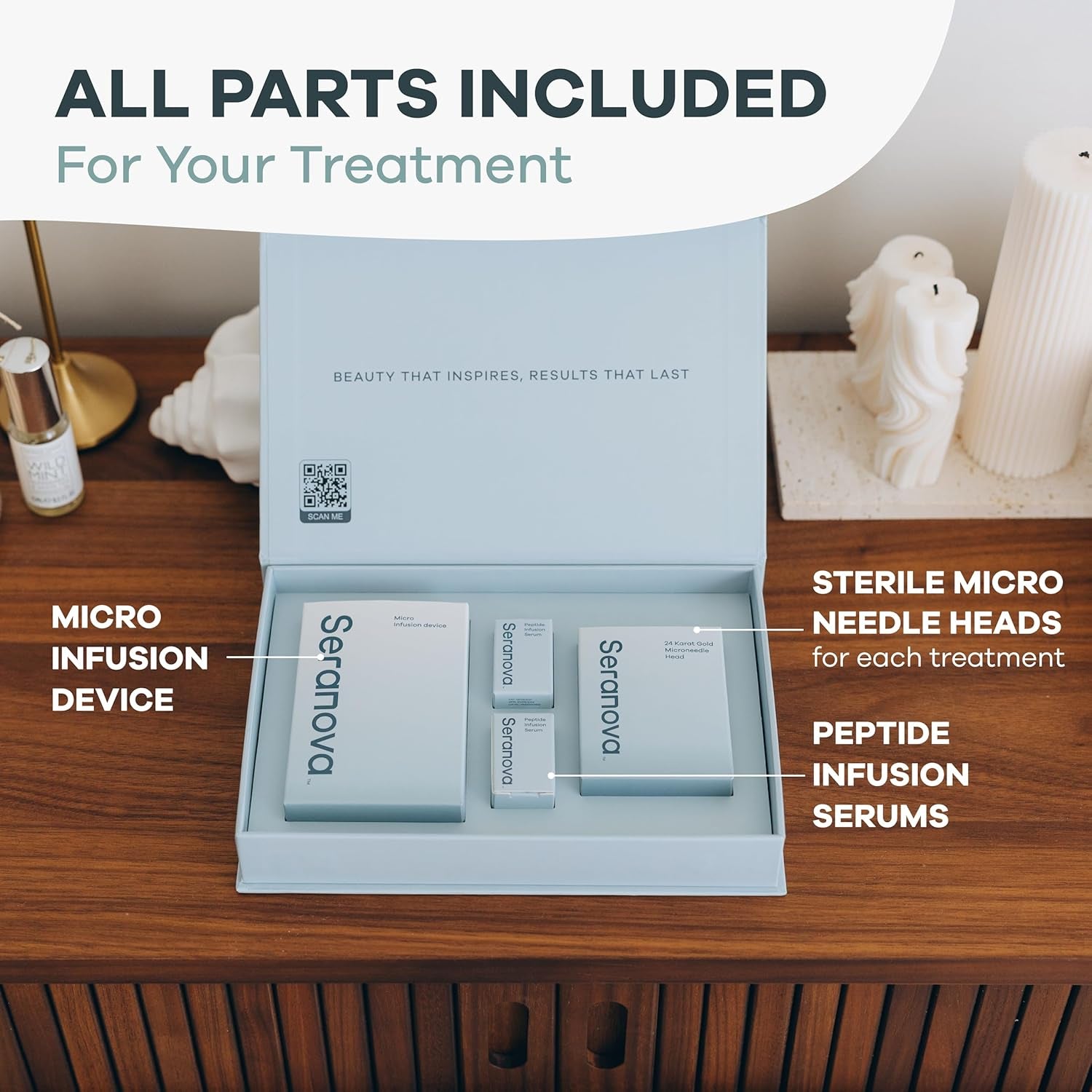 Seranova MicroNeedling Infusion Kit – 3-Month Supply | At-Home Collagen Boosting & Skin Rejuvenation System
