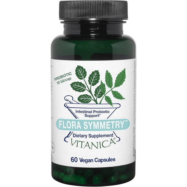 Vitanica Flora Symmetry – 60 Capsules | Multi-Species Probiotic for Digestive & Gut Health