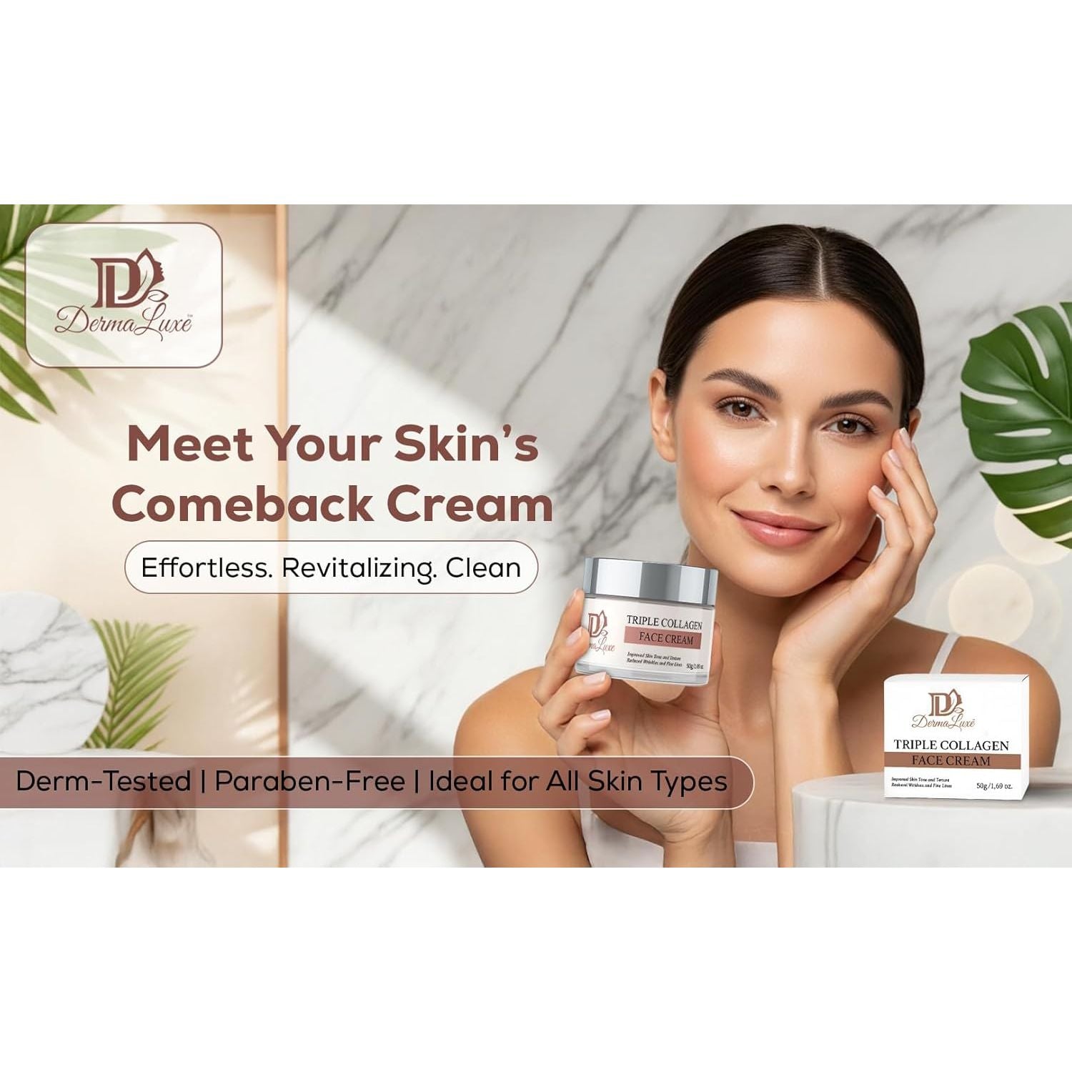 DermaLuxe Triple Collagen Face Cream - 50g