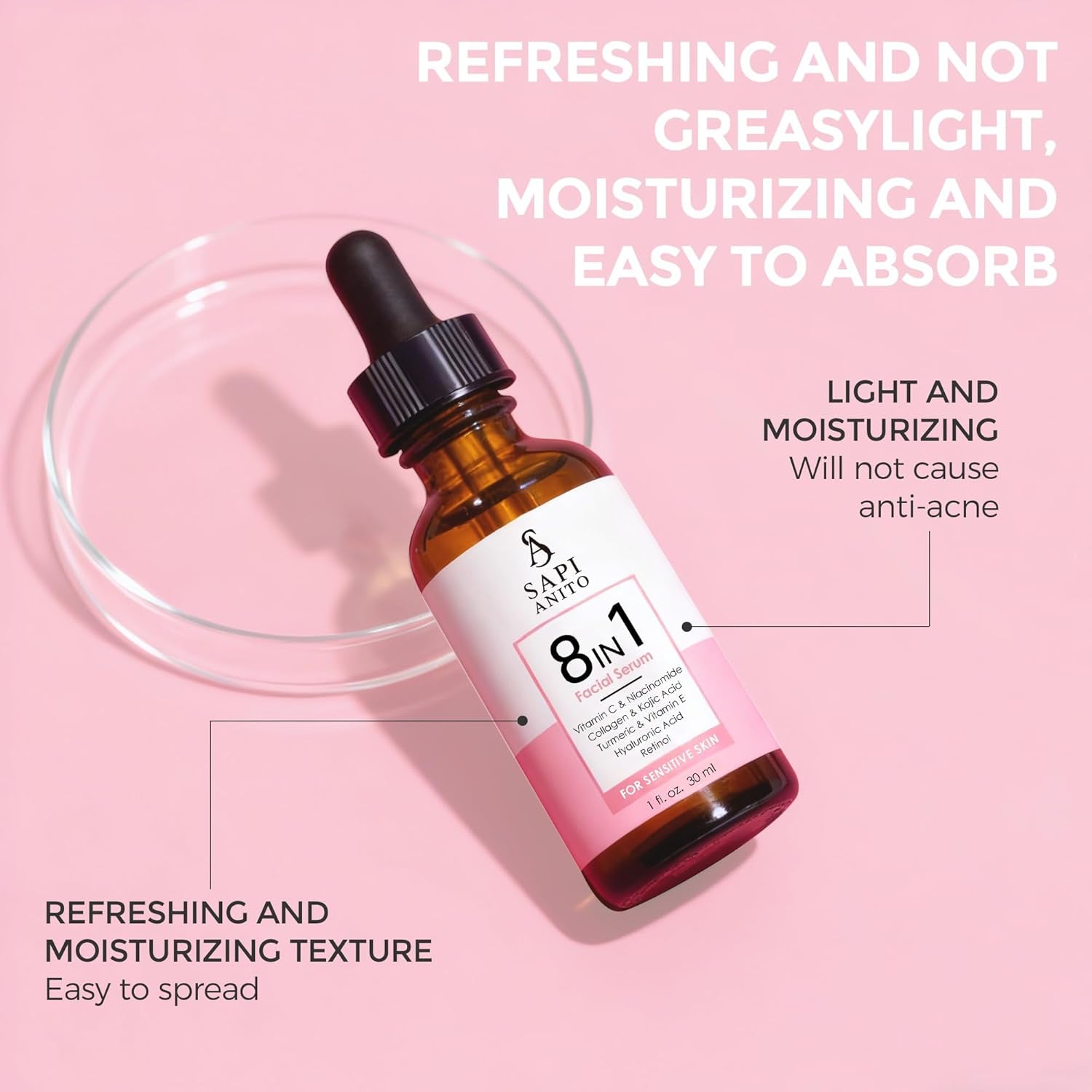 SA Sapi Anito 8In1 Facial Serum For Sensitive Skin - 30ml