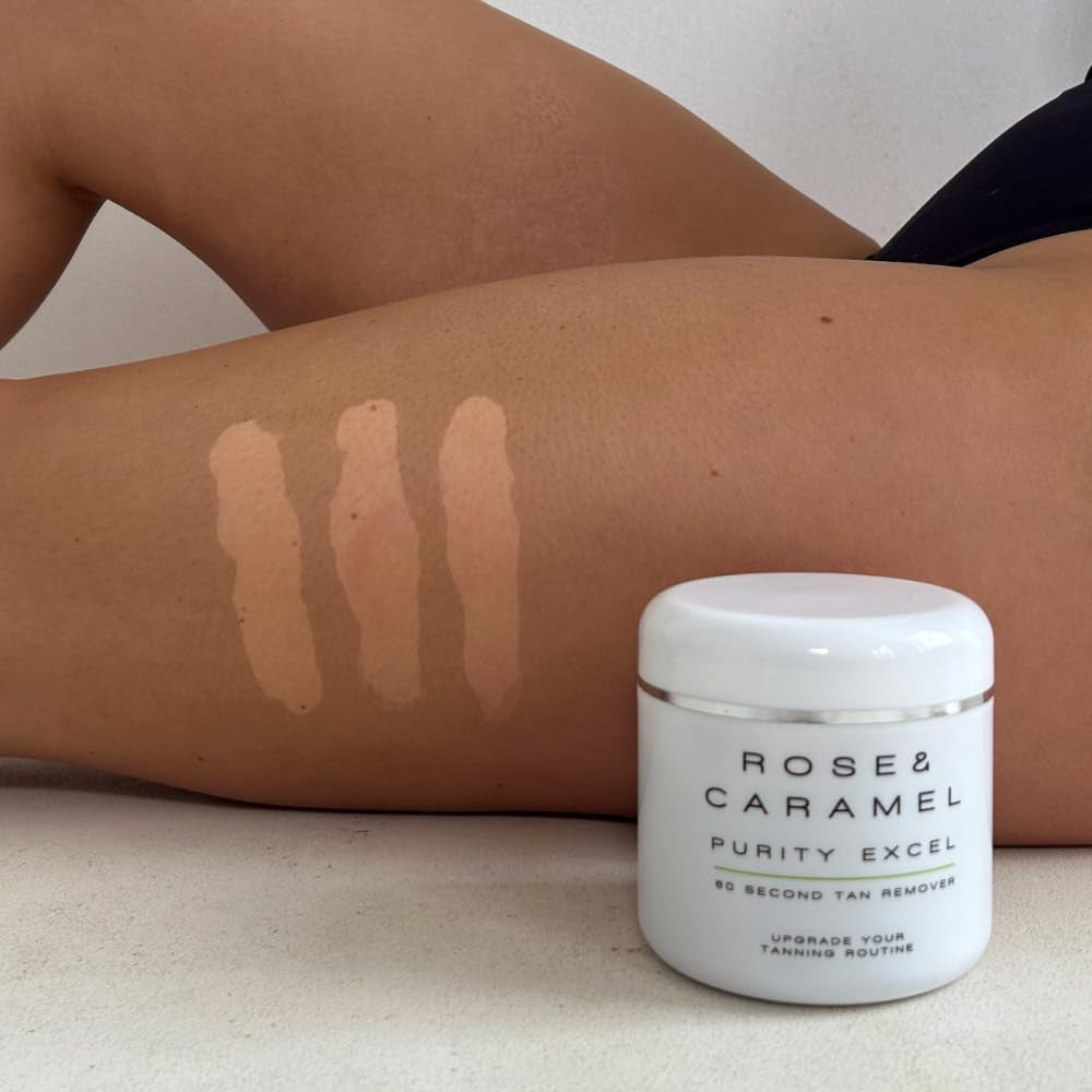 Rose & Caramel Purity Excel 60 Second Tan Remover – 440ml | Fastest Fake Tan Removal with Mango & Pomegranate Scent