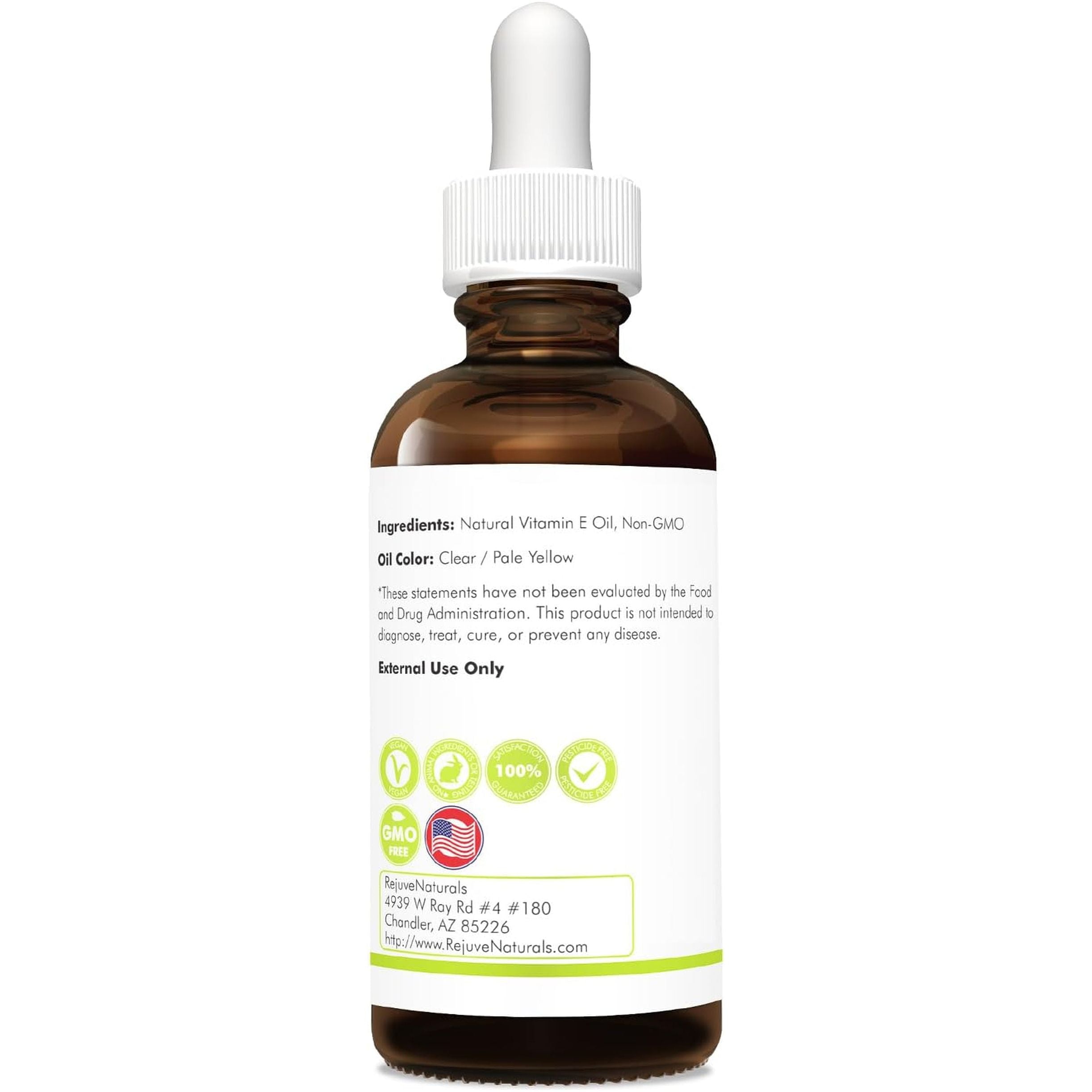 RejuveNaturals Vitamin E Oil – 60ml | Pure Antioxidant for Radiant, Youthful Skin