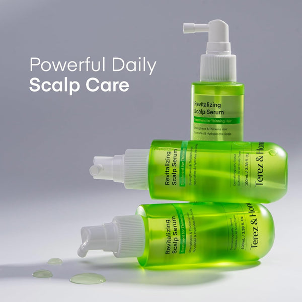 Scalp Serum for Hair Growth Spray – Korean Vegan Treatment for Hair Loss, Thinning & Itchy Scalp, Non-Greasy, Lightweight Formula to Exfoliate Dandruff & Strengthen Roots – for Men & Women (100 Ml)