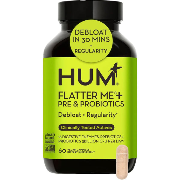 HUM Flatter Me – 60 Capsules | Fast-Acting Bloating Relief & Digestive Support