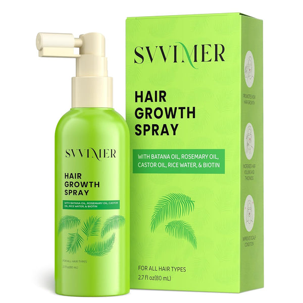 Svvimer Hair Growth Spray – 80ml | Rosemary, Biotin & Caffeine for Thicker, Fuller Hair