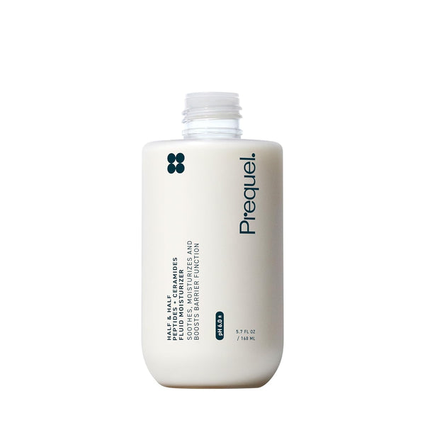 Prequel Half & Half Peptides + Ceramides Fluid Moisturizer – 168ml | Lightweight Hydration for Plump, Dewy Skin