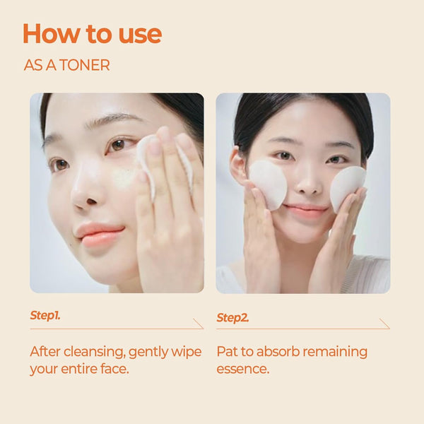 SKINFOOD Carrot Carotene Calming Water Pad – 250g, 60 Pads | Vegan Korean Toner Pads for Sensitive Skin