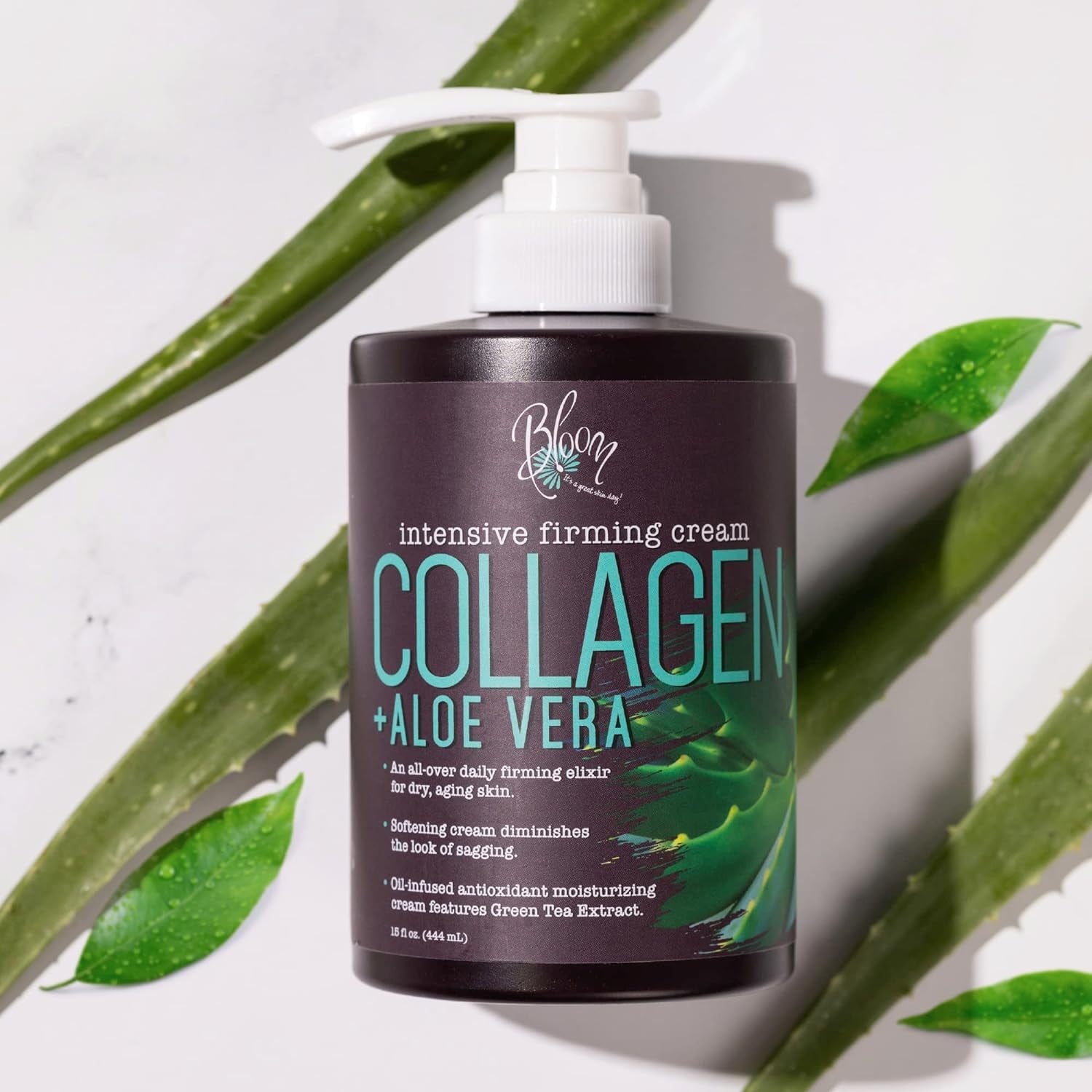 Collagen Lotion Skin Care Firming Body Cream, Intensive anti Aging Moisturizer Face Lotion with Aloe Vera for Wrinkles, Sagging Skin, Dry Skin, Fragrance Free, Pack of 2