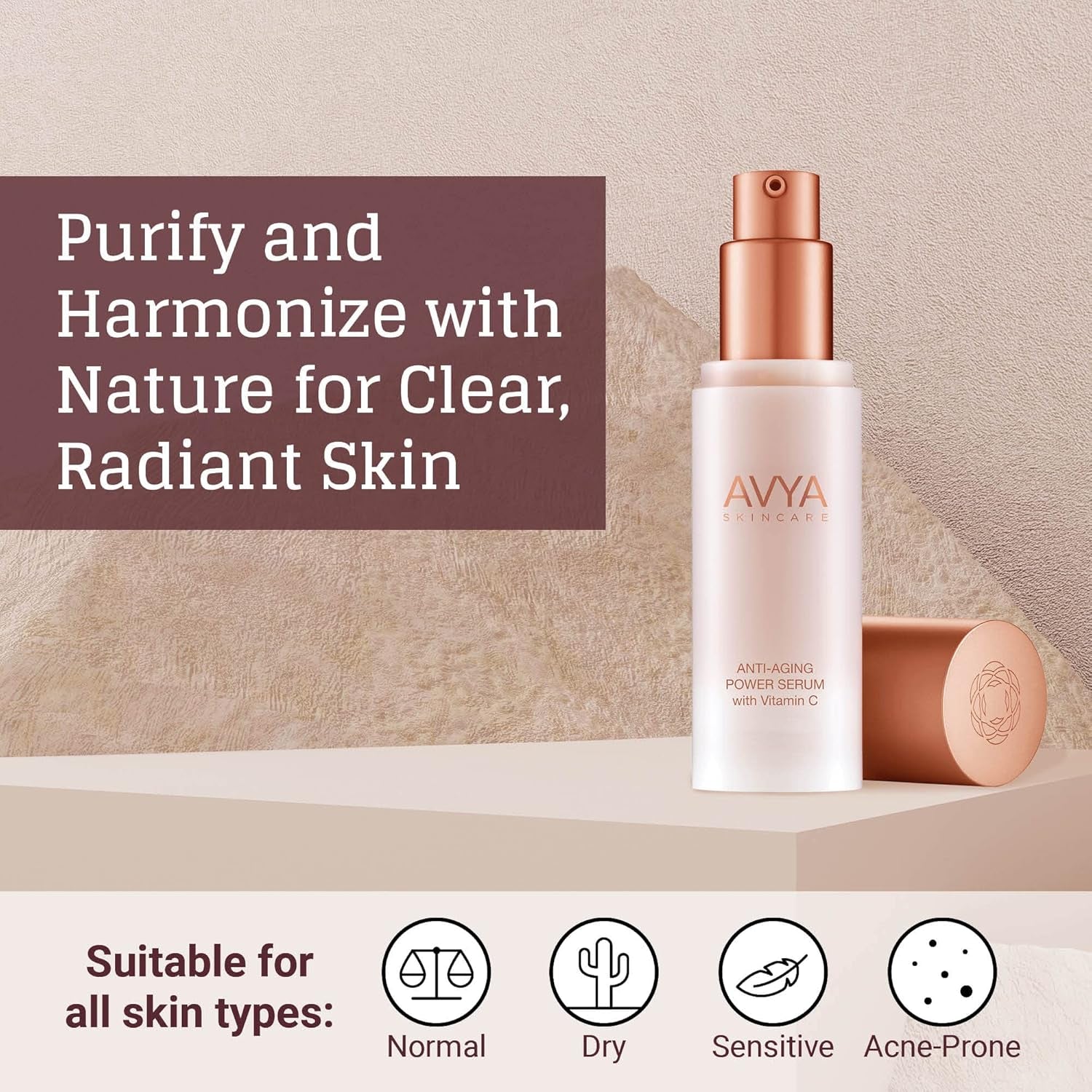 AVYA Skincare Anti-Aging Power Serum with Vitamin C – 30ml | Brightens, Firms & Smooths for Radiant, Youthful Skin