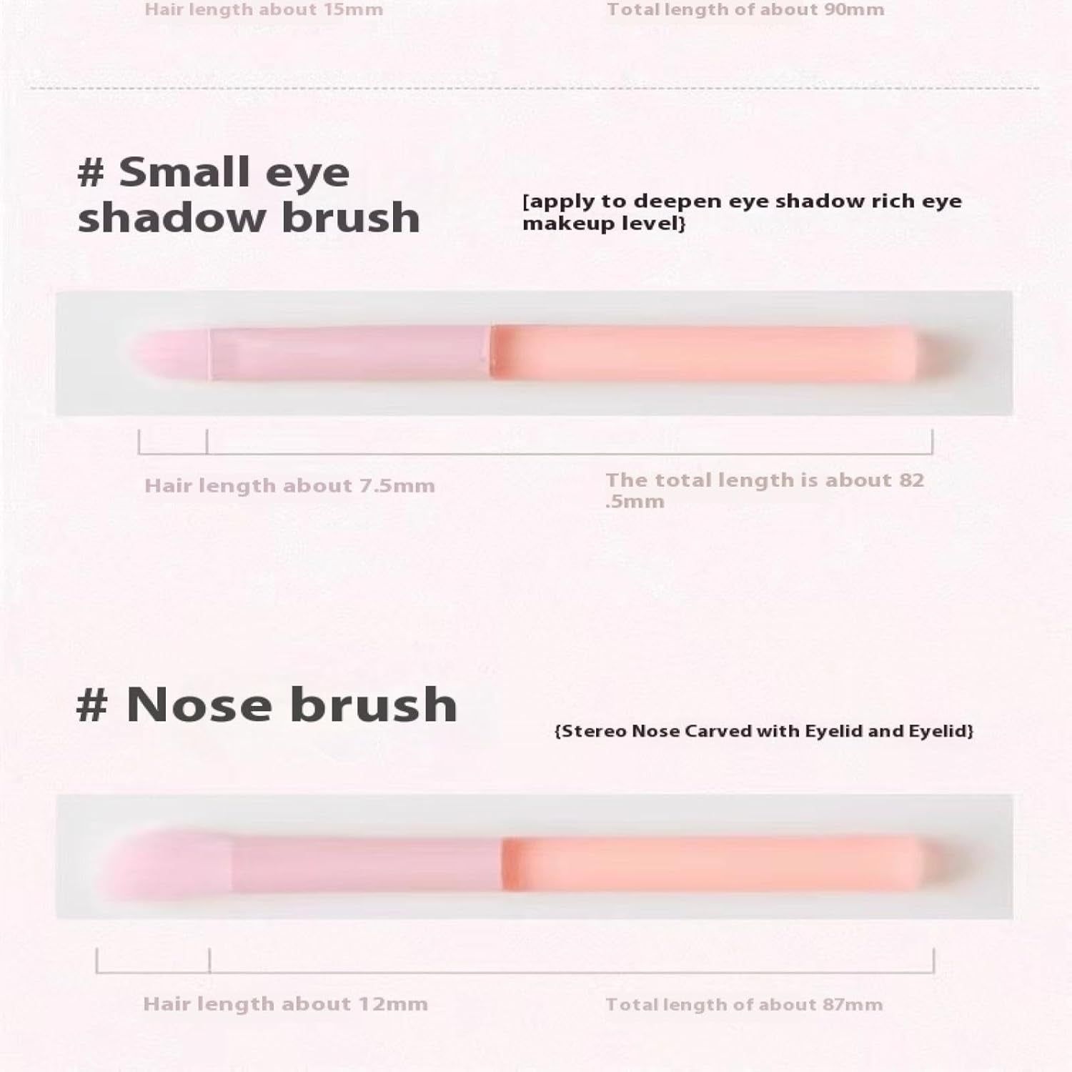 GHDANVZOQ 10-Piece Peach Powder Portable Makeup Brush Set