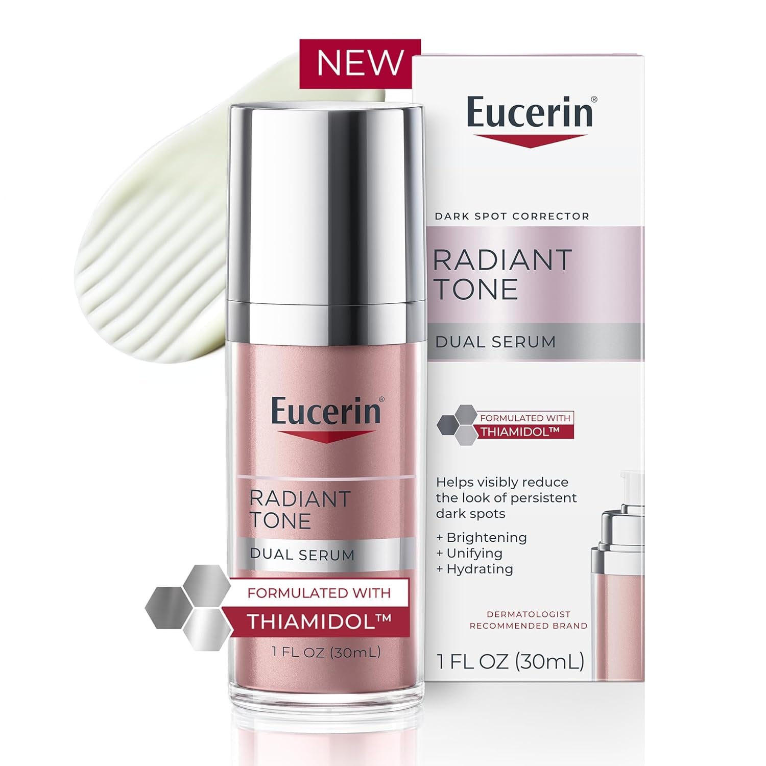 Eucerin Radiant Tone Dual Serum – 30ml | Dark Spot Corrector with Thiamidol & Hyaluronic Acid
