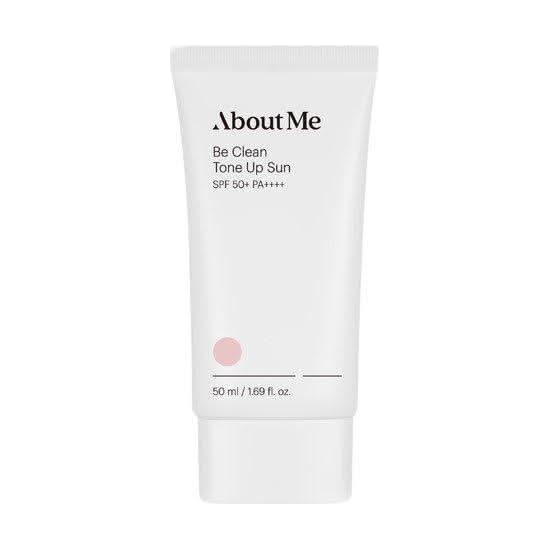 [About Me] Be Clean Tone Up Sun SPF 50+ PA++++ - 50ml Physical Sunscreen with Niacinamide for Brightening Protection - Glam Global UKAbout Me