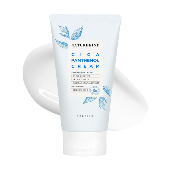 NATUREKIND Cica Panthenol Cream – 150g | Deep Hydration & Skin Barrier Repair for Dry, Sensitive Skin