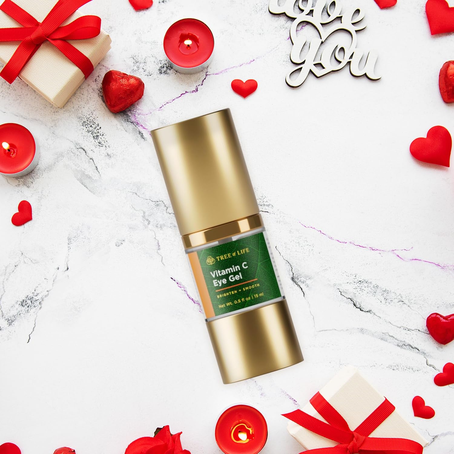 Tree of Life Beauty Vitamin C Eye Gel – 15ml | Brightening & Hydrating Treatment for Dark Circles, Puffiness & Fine Lines