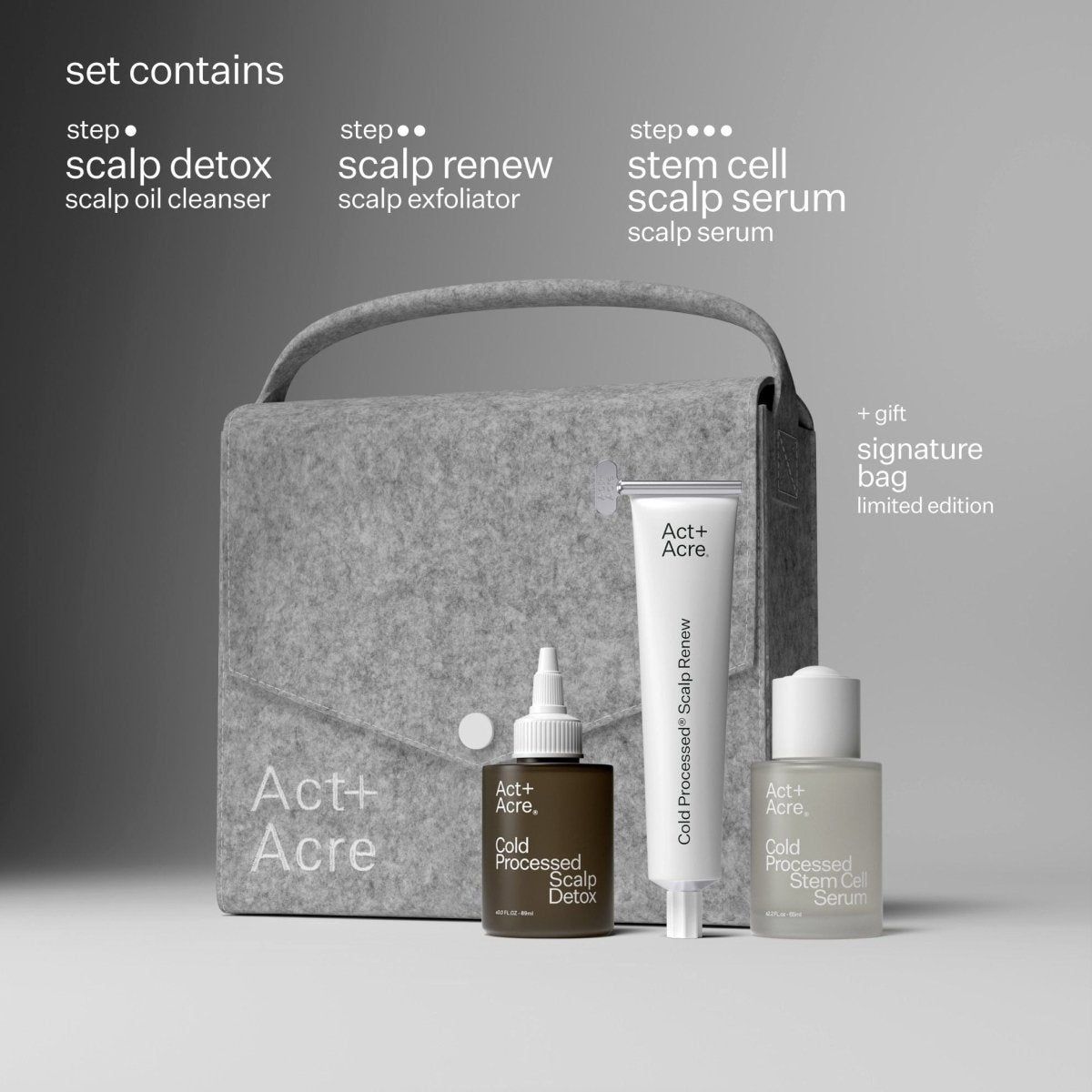 Act+Acre Scalp Relief System | Antifungal Solution for Flake - Free, Healthy Scalp - Glam Global UK