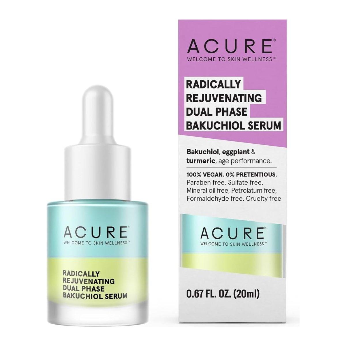 Acure Radically Rejuvenating Dual Phase Bakuchiol Serum 0.67 fl oz - 20 ml - Glam Global UK