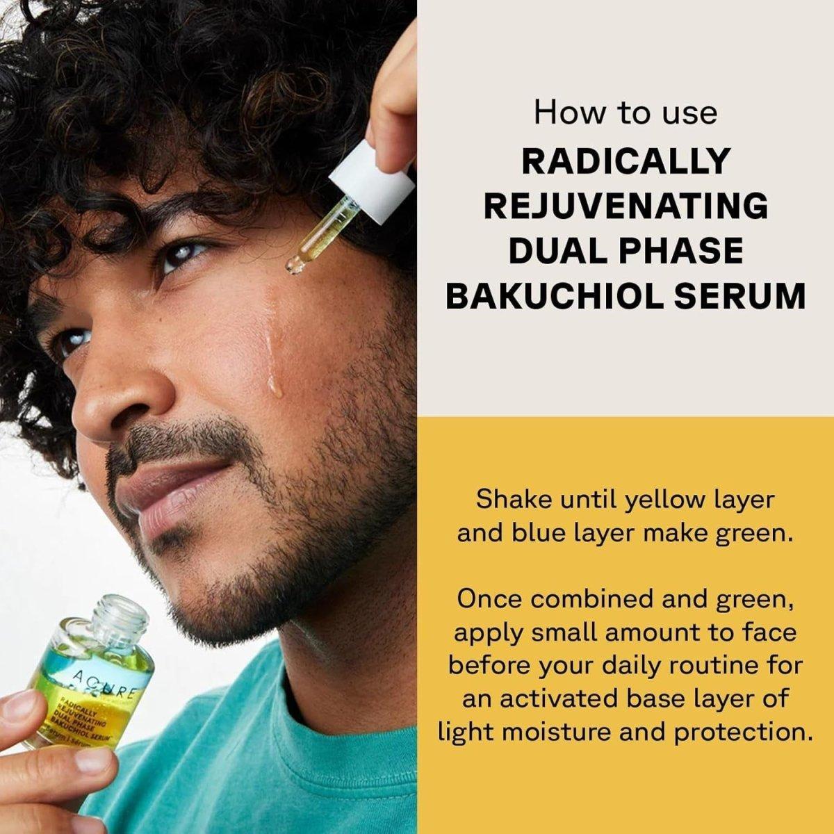 Acure Radically Rejuvenating Dual Phase Bakuchiol Serum 0.67 fl oz - 20 ml - Glam Global UKAcure