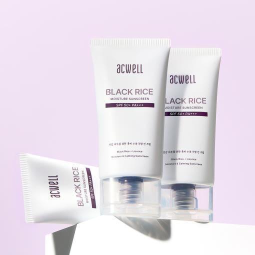 Acwell Black Rice Moisture Sunscreen SPF50+ PA+++ - 50ml - Glam Global UKacwell