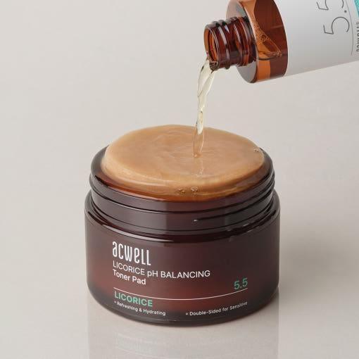Acwell Licorice pH Balancing Toner Pad - 70ea/160ml - Glam Global UKacwell