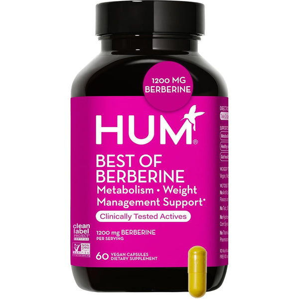 HUM Best of Berberine – 60 Capsules | Clinically Dosed Metabolic, Gut & Weight Management Support