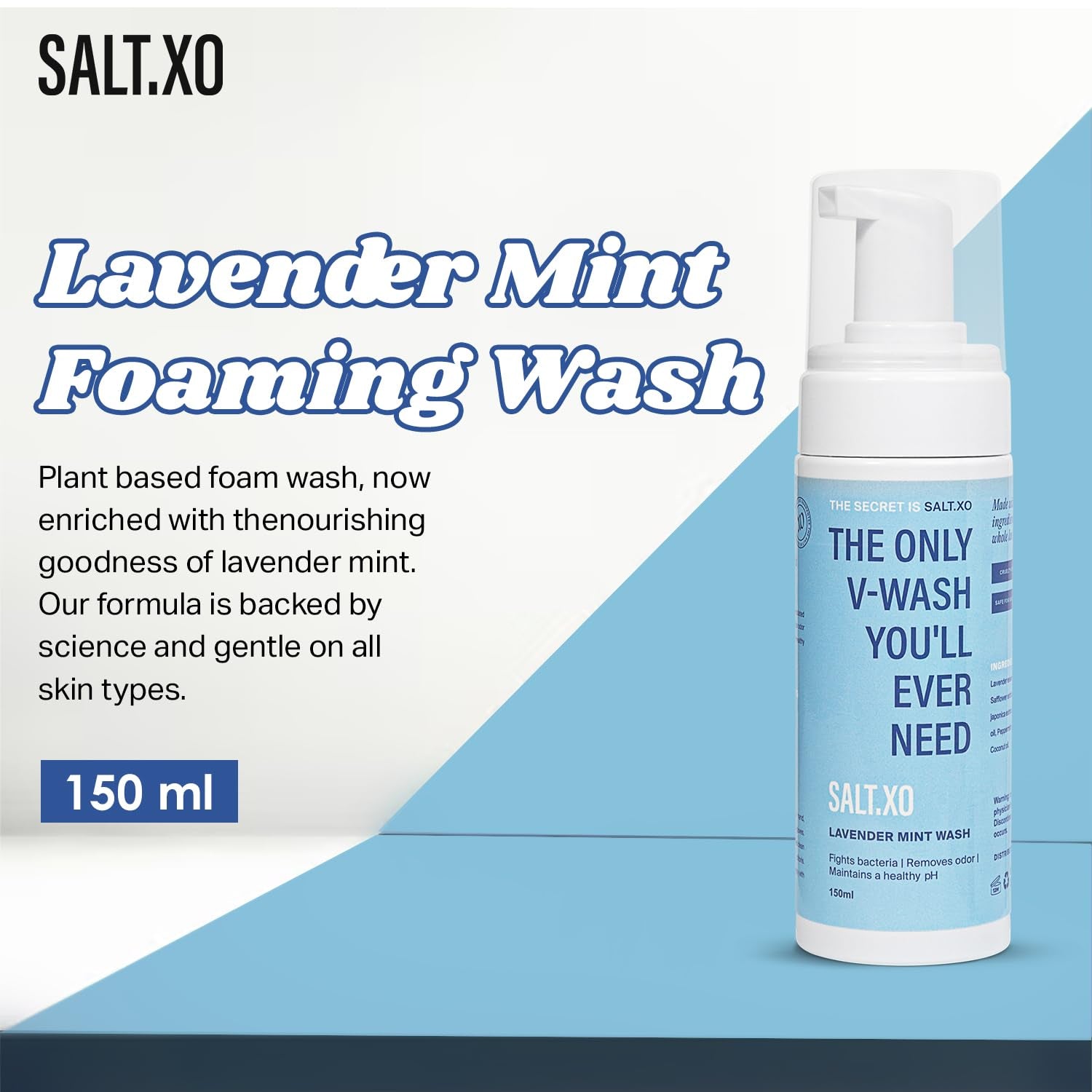 SALT.XO Lavender Mint Wash – 150ml | Gentle, pH-Balancing Plant-Based Yoni Wash