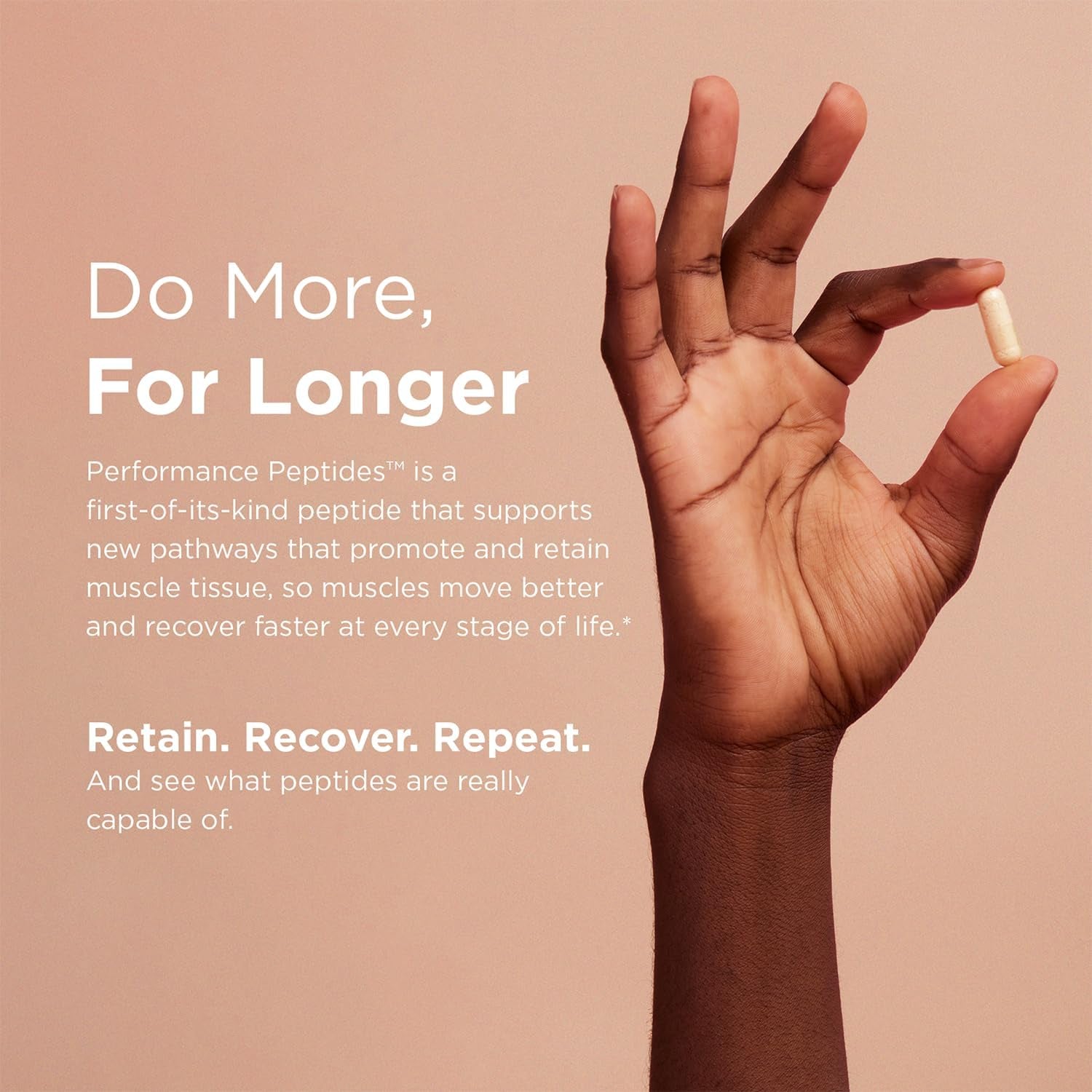 Performance Peptides - Supports Muscle Health, Healthy Aging & Body Composition - Plant-Based Peptide Muscle Recovery Supplements (120 Capsules)