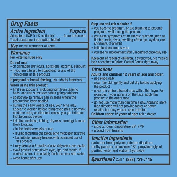 Curist Acne Relief Adapalene 0.1% Acne Free Gel 90 Day Supply - 50ml - Glam Global UKCurist