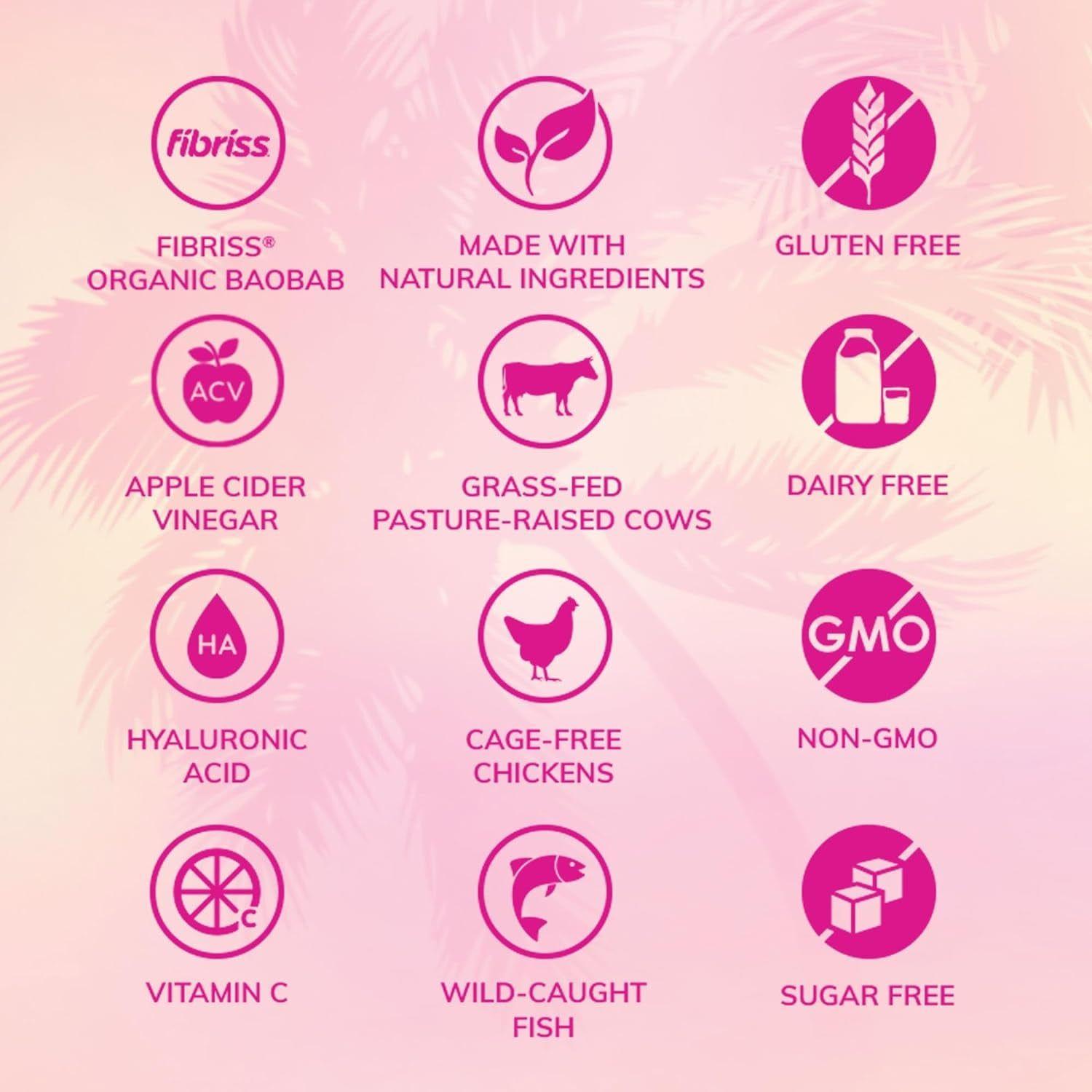 SkinnyFit Super Youth Multi-Collagen Peptides – Tropical Punch Flavor (313g) | 5 Collagen Types + Probiotics for Beauty & Wellness