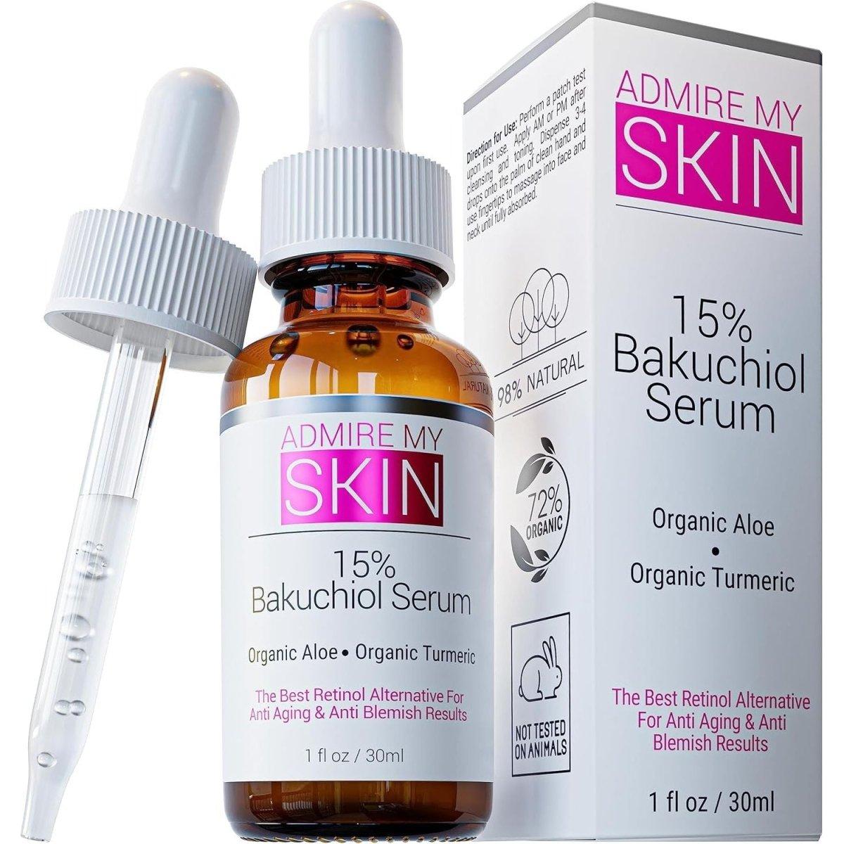 Admire My Skin 15% Bakuchiol Serum 1fl oz - 30 ml - Glam Global UK