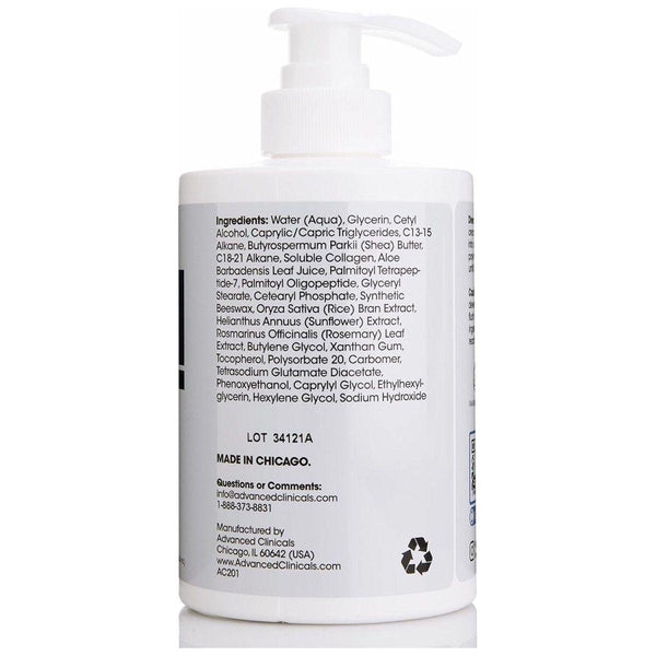 Advanced Clinicals Collagen Lotion + Peptide Firming Face & Body Cream 15 fl oz - 444 ml - Glam Global UKAdvanced Clinicals