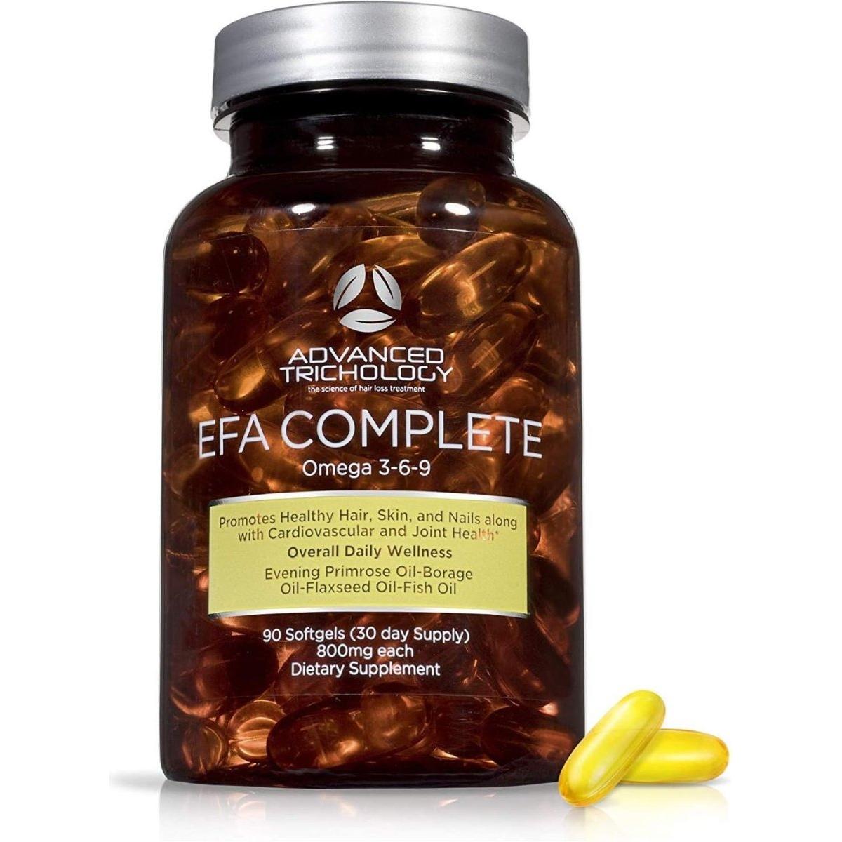 Advanced Trichology EFA Complete with Optimal Omega 3 6 9 - 90 Count - Glam Global UK