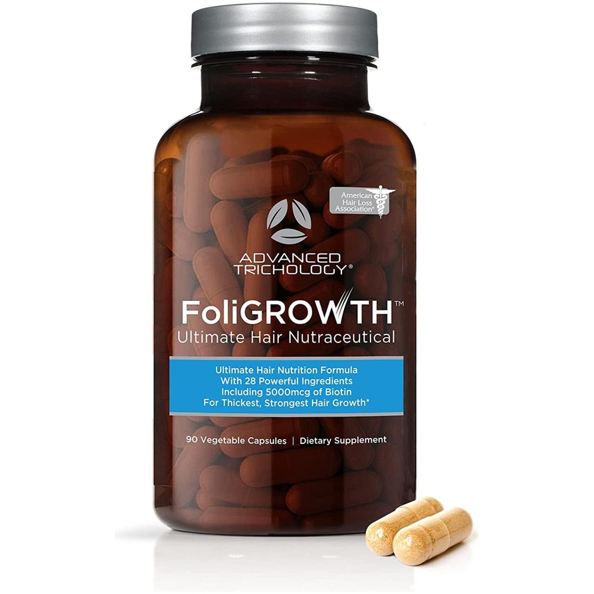 Advanced Trichology Foligrowth Hair Growth Supplement - 90 Capsules - Glam Global UK
