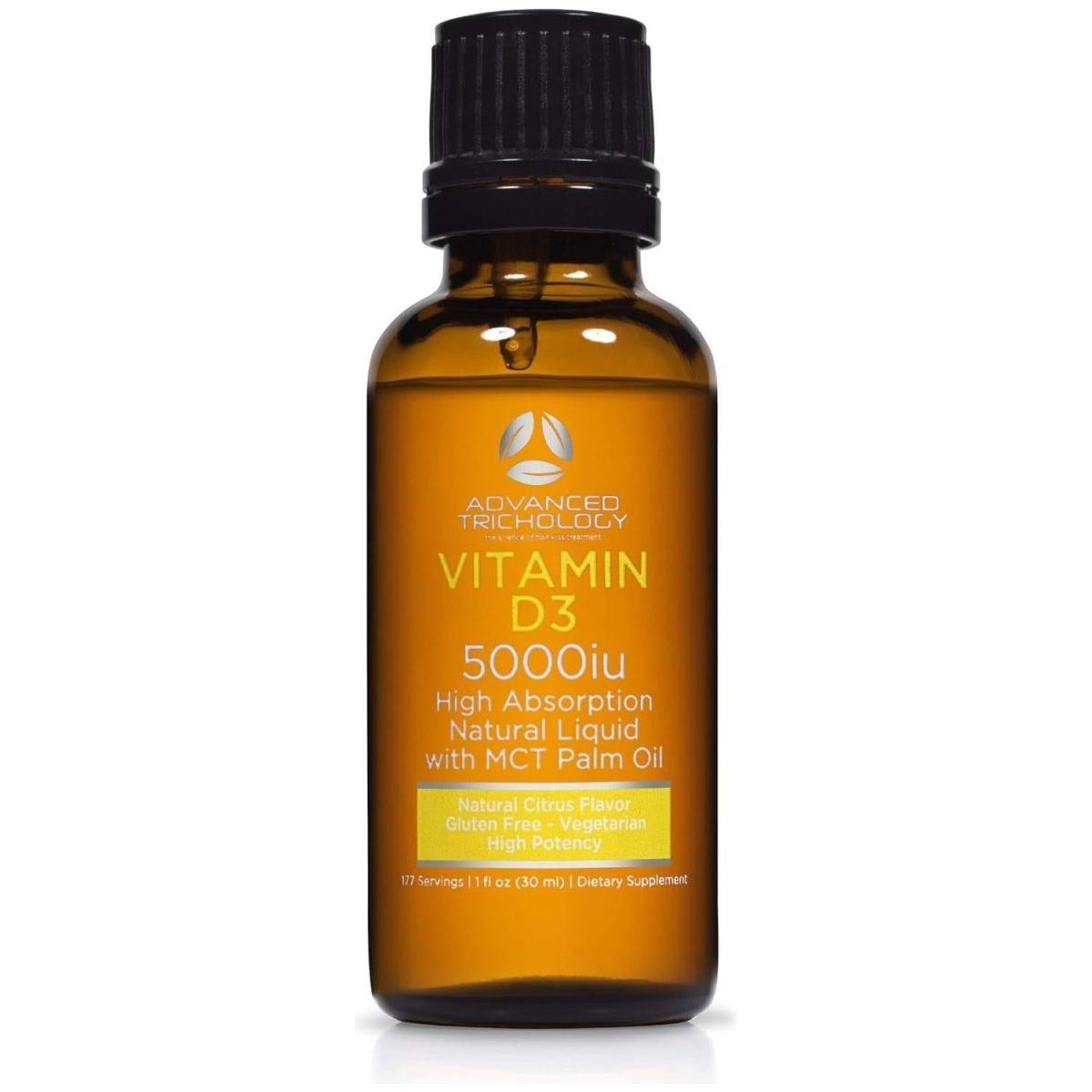 Advanced Trichology Vegetarian Liquid Vitamin D3 - 5000 Iu High Absorption - 30ml - Glam Global UK