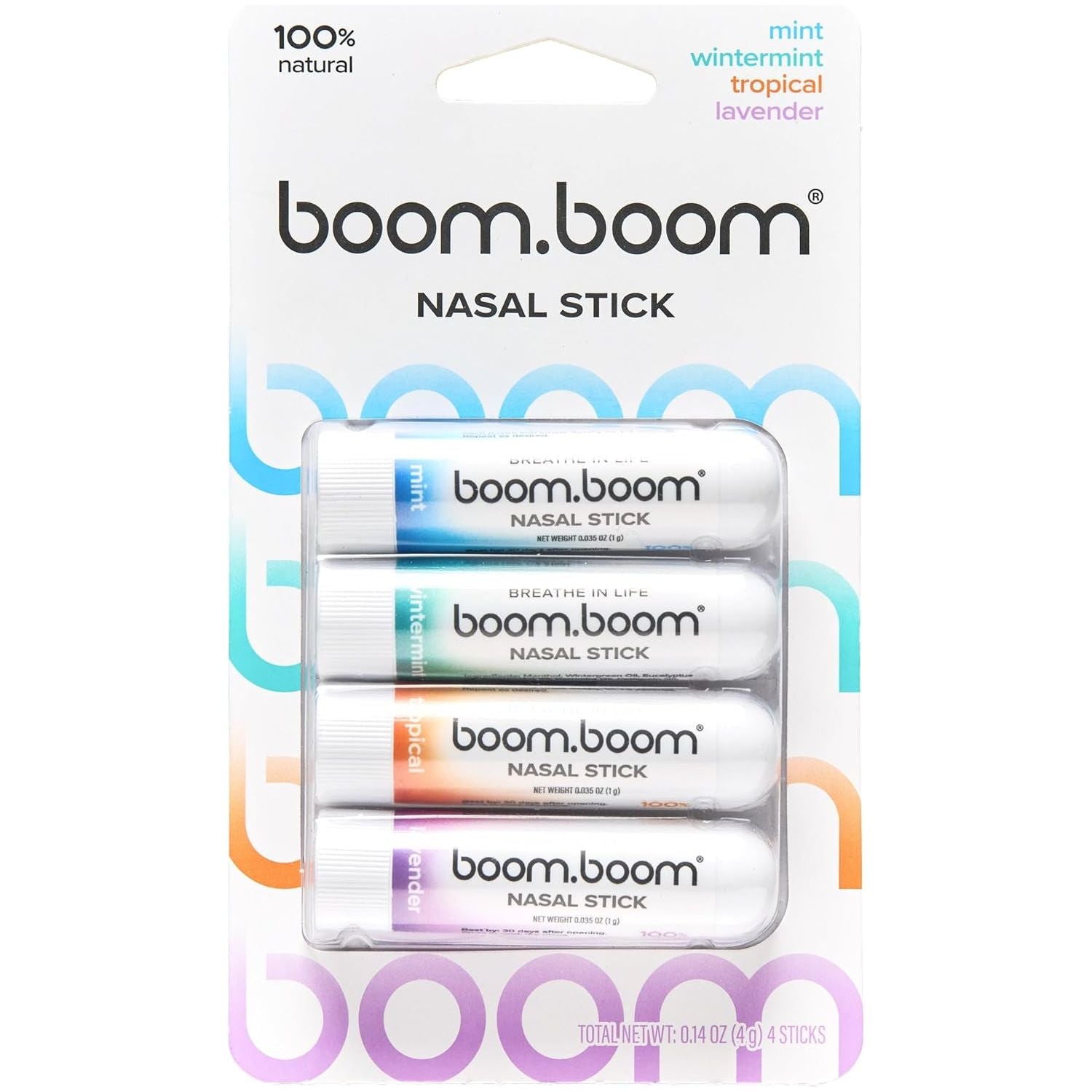 BoomBoom Nasal Stick – 4 Sticks | Instant Refresh with Natural Essential Oils