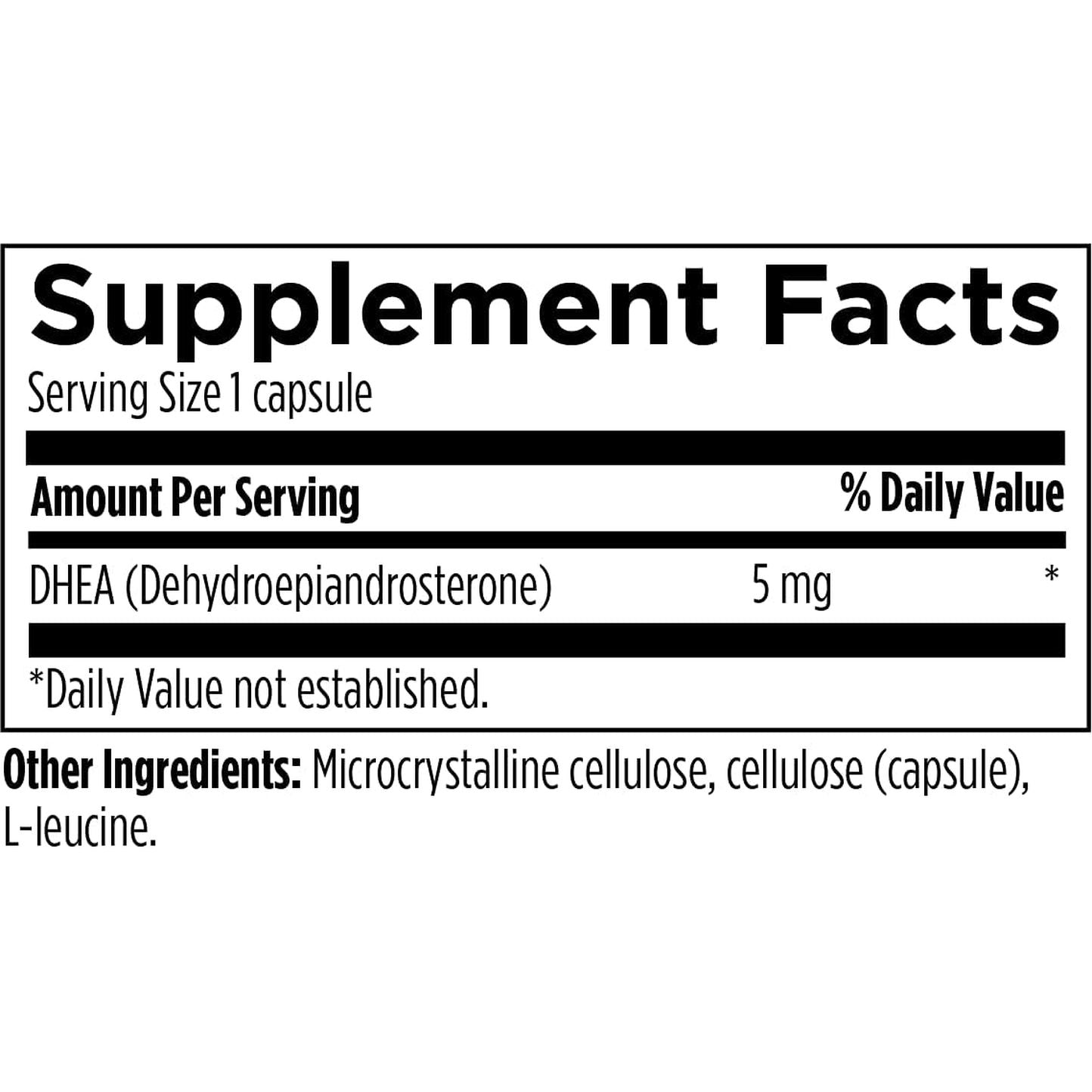 Designs for Health DHEA 5mg – 180 Capsules | Micronized Dehydroepiandrosterone for Hormonal Balance & Vitality