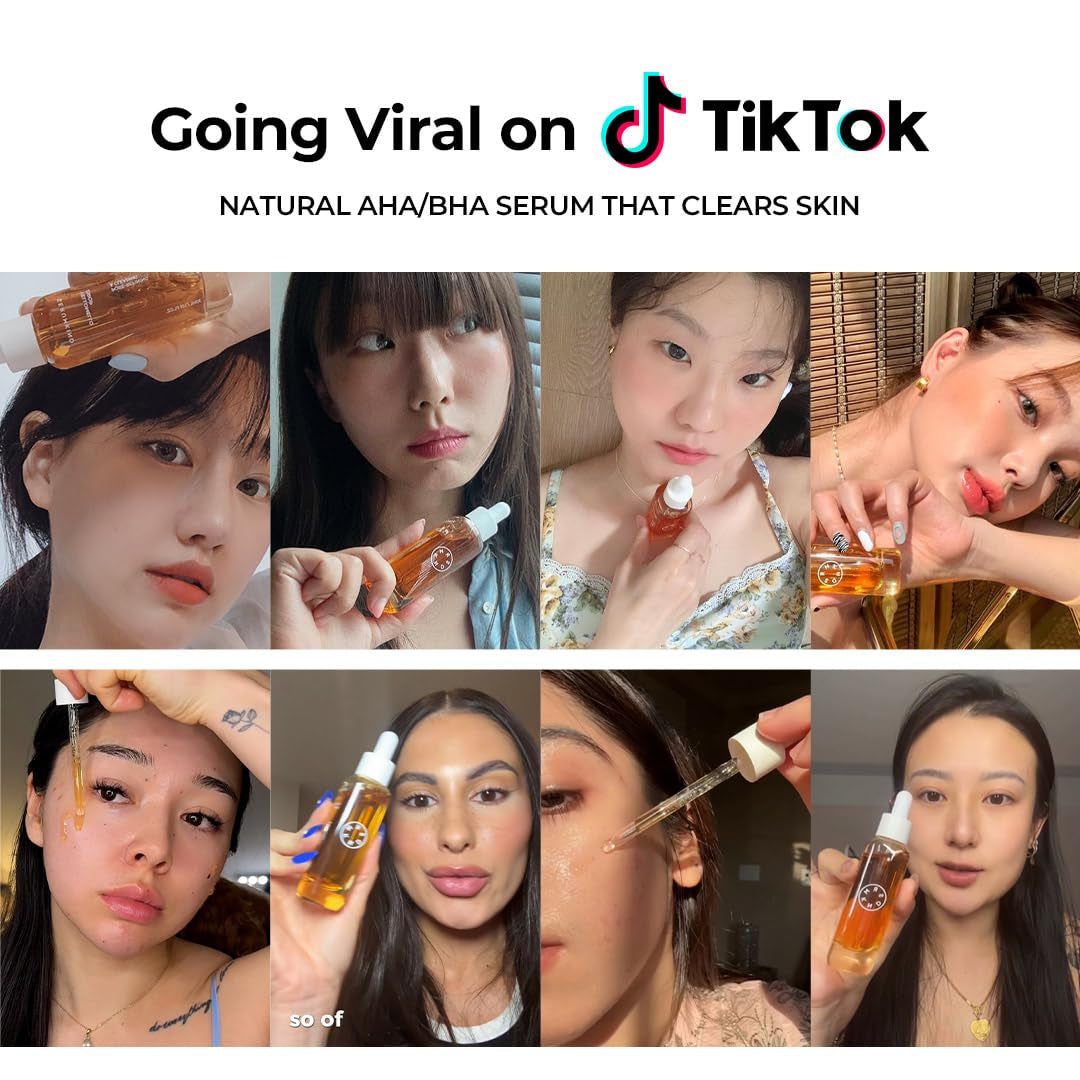 SERUMKIND Pore Tightening and Refining Serum Korean Face Skincare - Natural Salicylic Acid - Yellowmello Extract 92% -1 Fl.Oz.