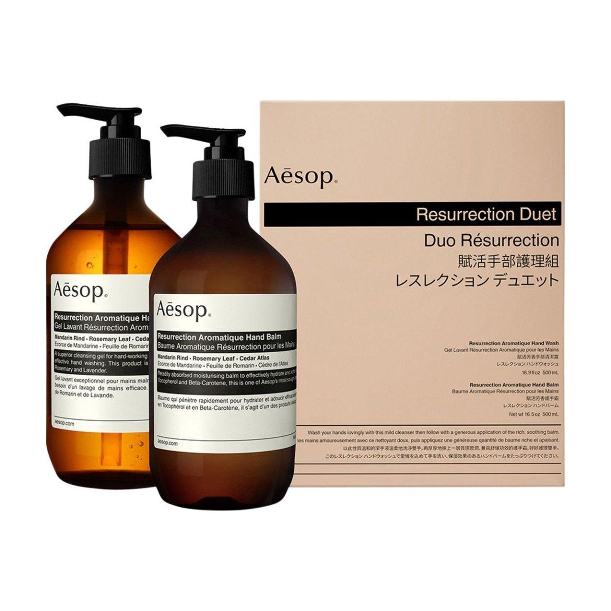 Aesop Resurrection Hand Care Kit | Luxurious Hand Wash & Balm Duo - Glam Global UKAesop