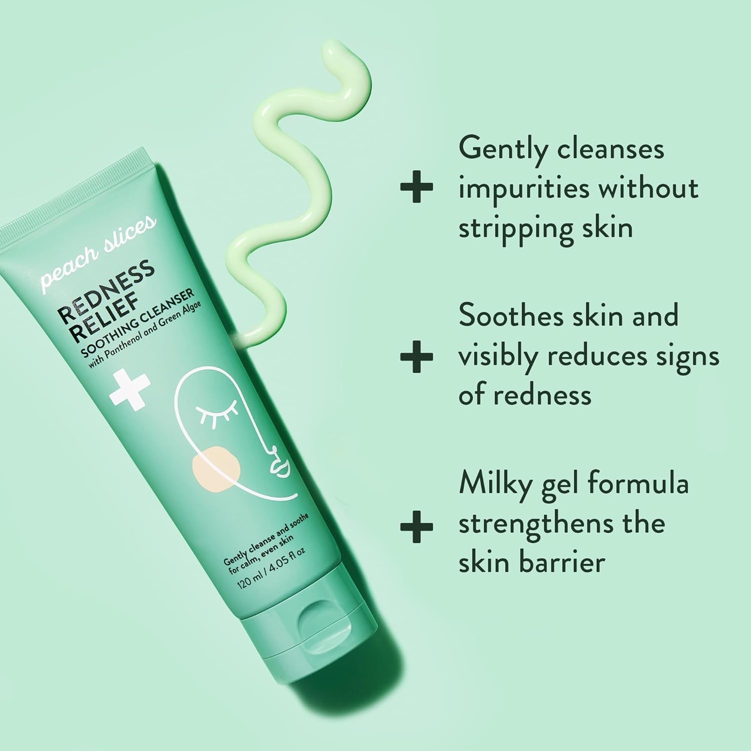 Peach Slices Redness Relief Soothing Cleanser – 120ml | Gentle, Calming Cleanser for Sensitive Skin