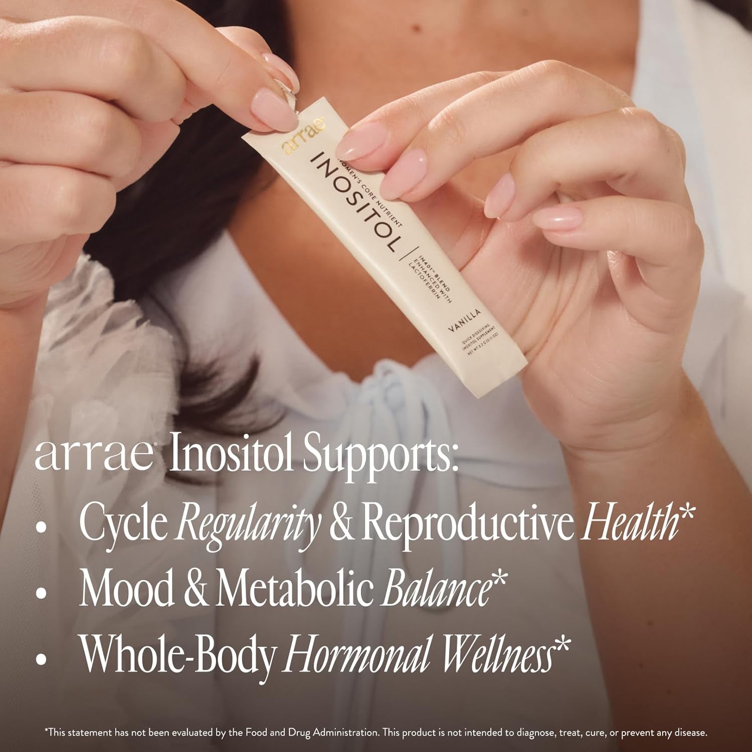 Inositol Supplement for Women - Supports Healthy Hormonal Balance, Regular Cycles, & Ovarian Health - 40:1 Myo & D-Chiro Raton with Lactoferrin & Folate - Vanilla Flavor - 30 Pack