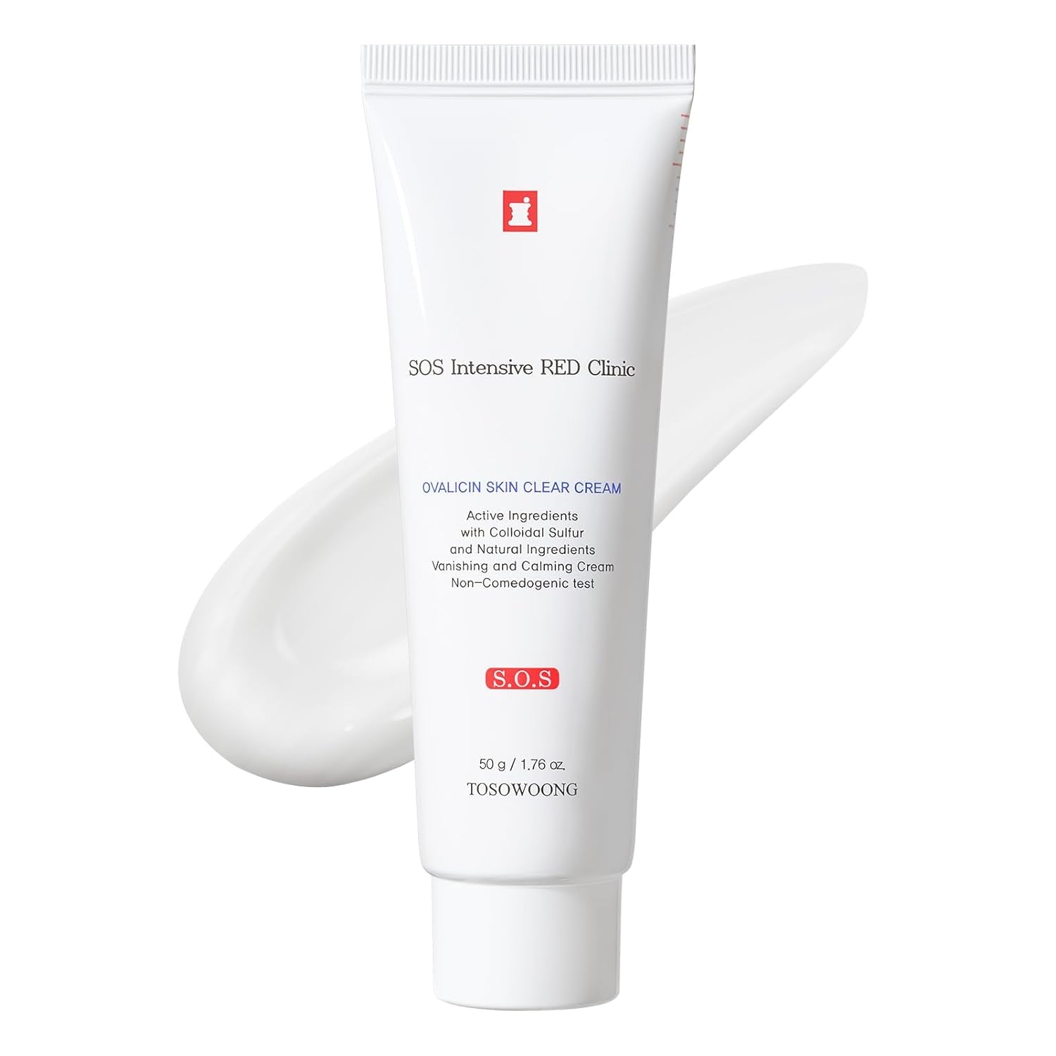 Ovalicin Skin Clear Cream, Skin Soothing, Moisturizing with Niacinamide and Sulfur, Korean Skincare, 50G, 1.76 Oz.