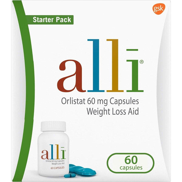 alli Orlistat 60mg Capsules Weight Loss Aid - 60 Capsules - Glam Global UKalli