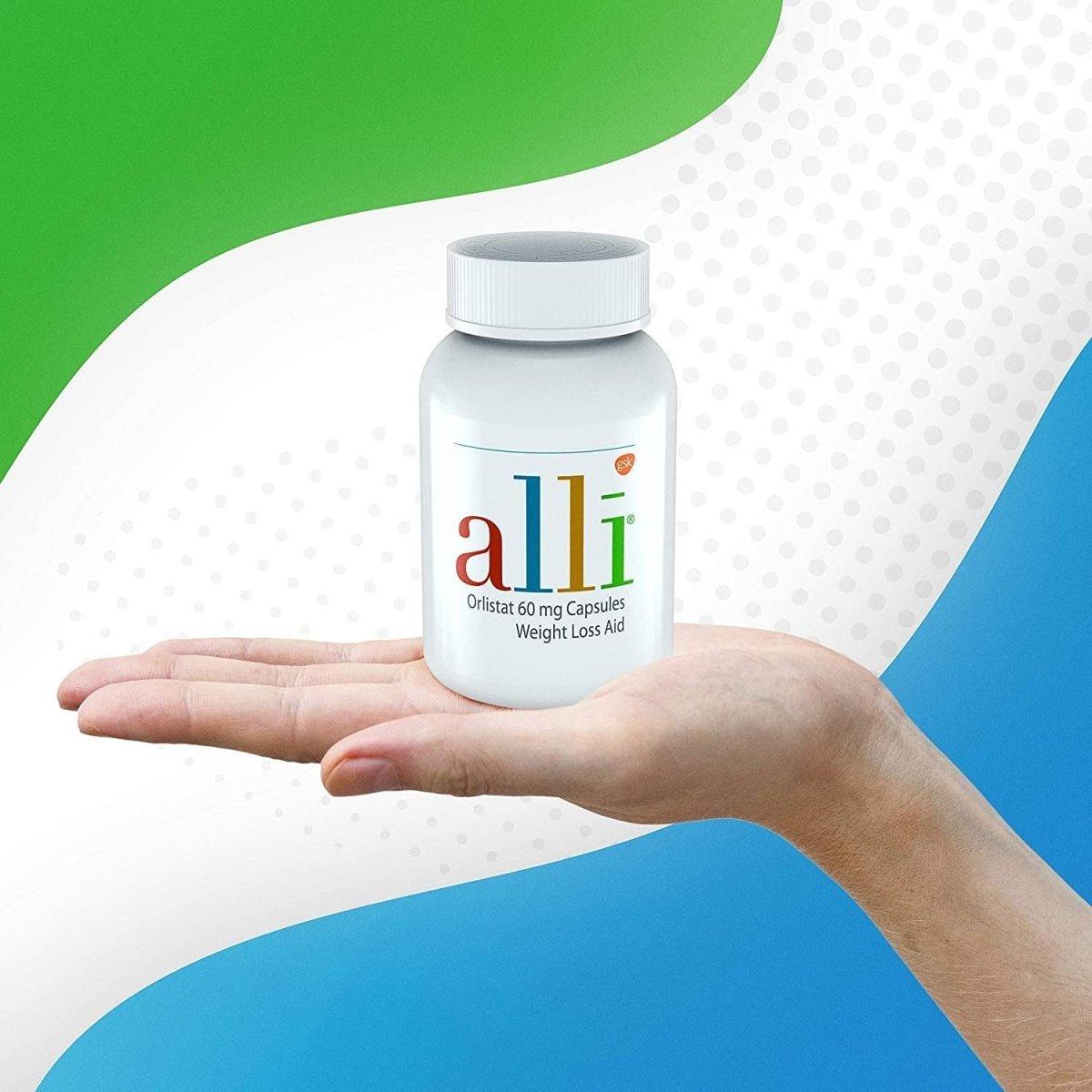 alli Orlistat 60mg Capsules Weight Loss Aid - 60 Capsules - Glam Global UKalli