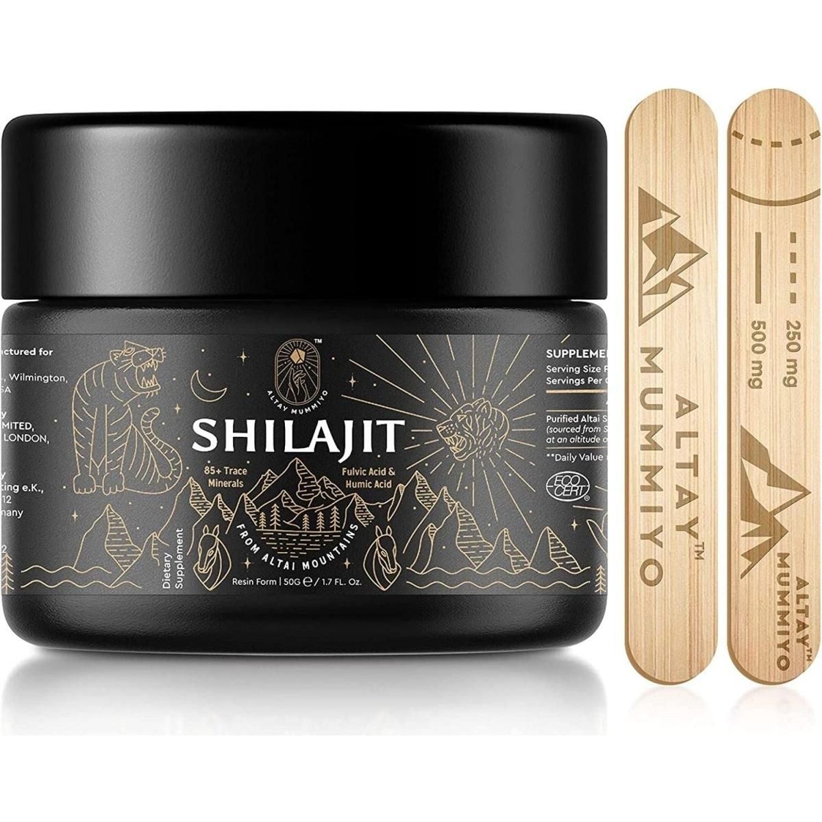 ALTAY MUMMIYO Shilajit Purest Himalayan Shilajit Resin - Gold Grade 100% - 100 Serving / 50G - Glam Global UK