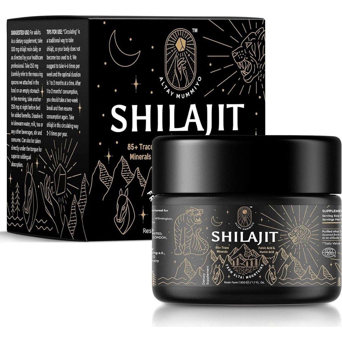 ALTAY MUMMIYO Shilajit Purest Himalayan Shilajit Resin - Gold Grade 100% - 100 Serving / 50G - Glam Global UK