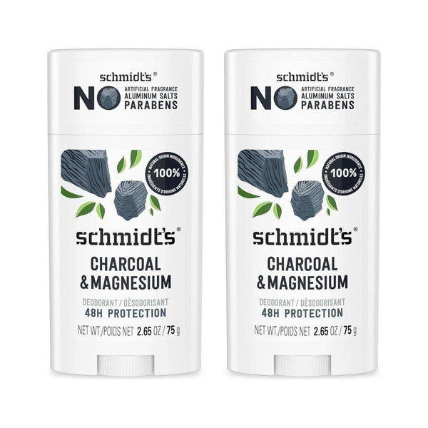 Schmidt's Aluminum - Free Vegan Deodorant Charcoal pack of 2 - Glam Global UKSchmidt's