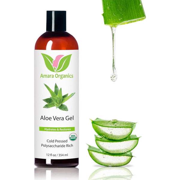 Amara Beauty Aloe Vera Gel Cold Pressed - 354ml - Glam Global UK Amara Beauty