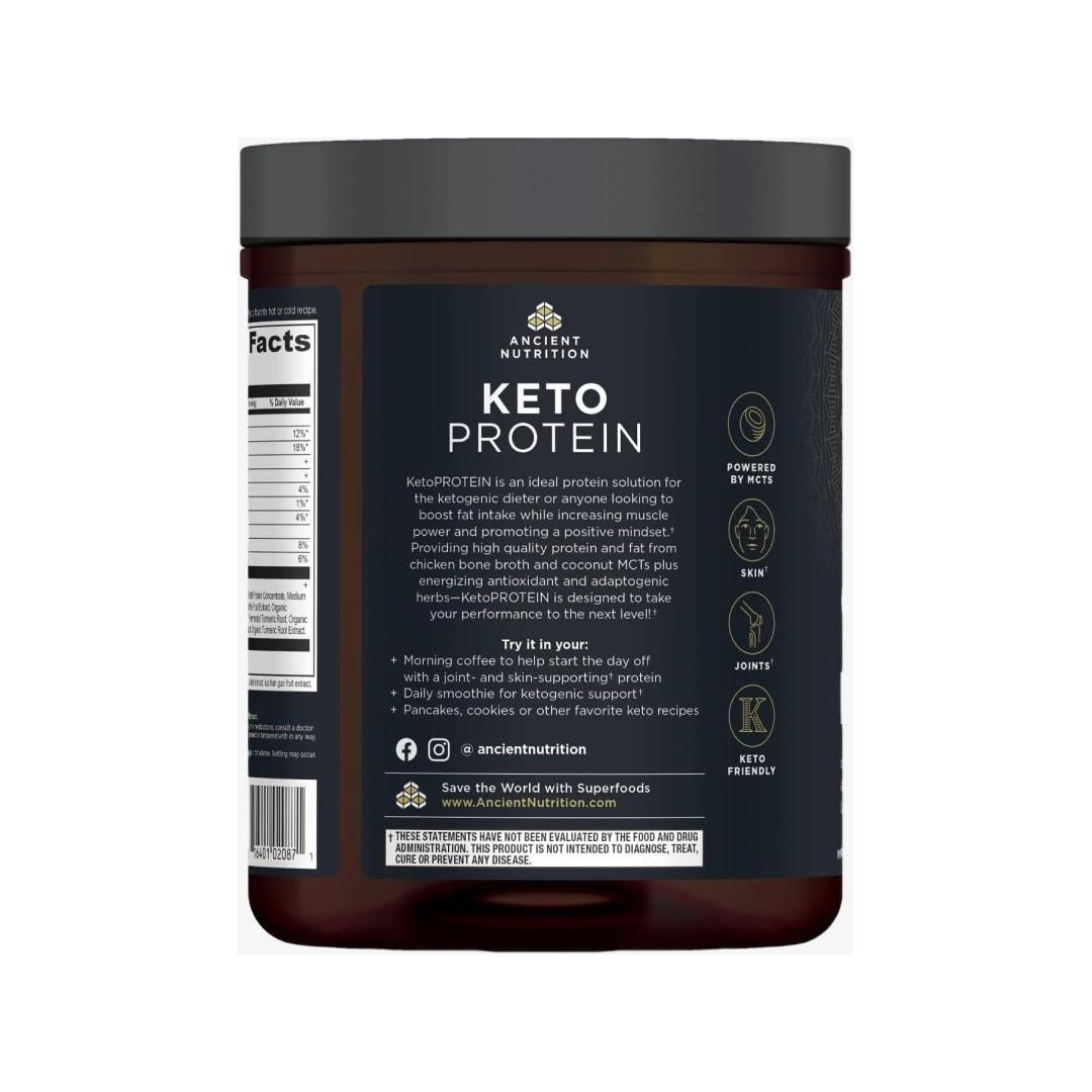 Ancient Nutrition Keto Protein - Vanilla (17 Servings) - Glam Global UK