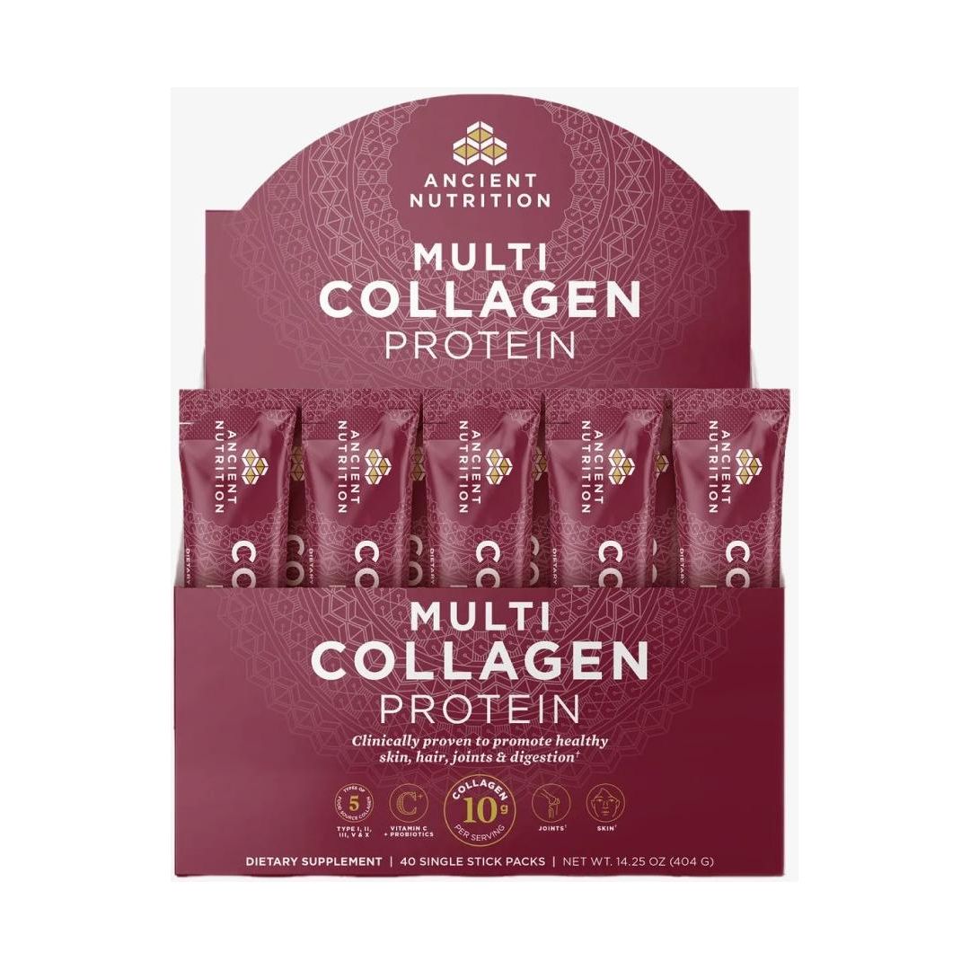 Ancient Nutrition Multi Collagen Protein - 40 - Pack Sticks - Glam Global UK